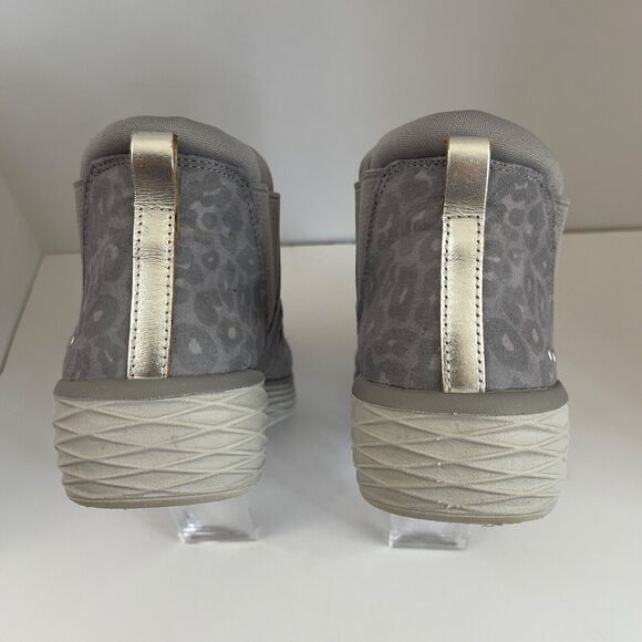 Ryka Niah Womens 7 Slip On Comfort Wedge Ankle Boot Bootie Gray Leopard Print - Picture 4 of 8